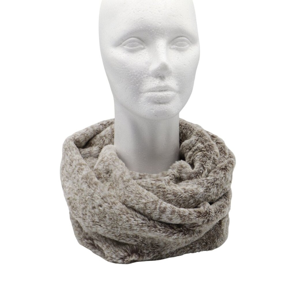 Cost Plus World Market Faux Fur Infinity Scarf in Taupe